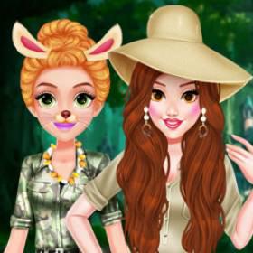 play Princess Girls Safari Trip - Free Game At Playpink.Com