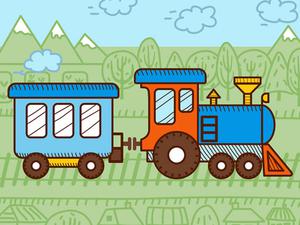 play Trains For Kids Coloring