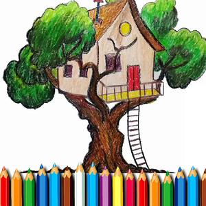 play Tree House Coloring Book