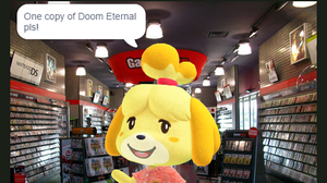 play Give Isabelle One Copy Of Doom Eternal Pls: The