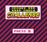 Memory Mania Challenge