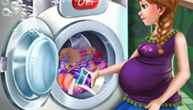 play Pregnant Princess Laundry Day