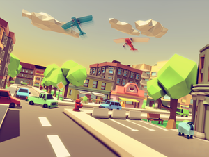 play Asheville. Low Poly City