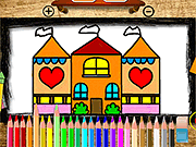 Back To School Doll House Coloring Book