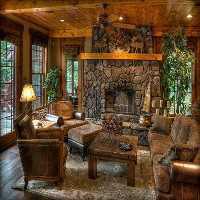 play Fun Beautiful Rustic Living Room
