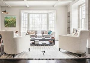 play Transitional White Living Room