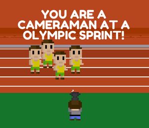 play You Are A Cameraman At A Olympic Sprint!