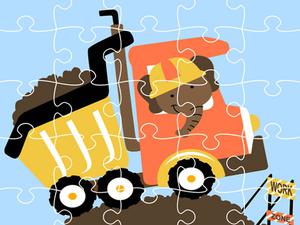 play Dumper Trucks Jigsaw