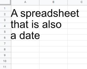 play A Spreadsheet That Is Also A Date