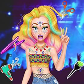 Music Festival Hairstyles - Free Game At Playpink.Com