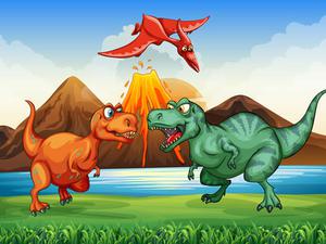 play Colorful Dinosaurs Match 3