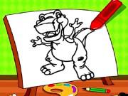 Easy Kids Coloring Dinosaur