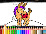 play Back To School Donkey Coloring Book