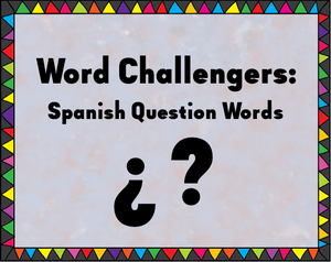 play Word Challengers: Spanish Questions Words