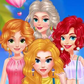 play Princess Girls Air Balloon Trip - Free Game At Playpink.Com