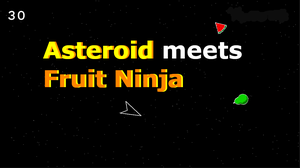 play Asteroids Meets Fruit Ninja