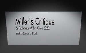 play Miller'S Critique