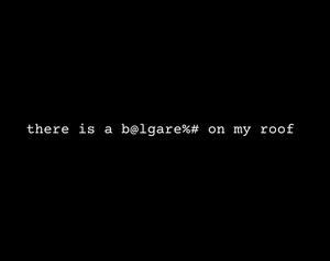 There Is A B@Lgare%# On My Roof