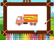 play Construction Trucks Coloring