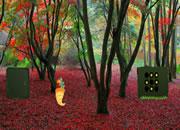 play Thanksgiving Red Autumn Forest Escape