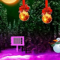 Christmas Red Ball Forest Escape