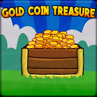 play G2J Wooden Box Gold Coin Treasure Escape