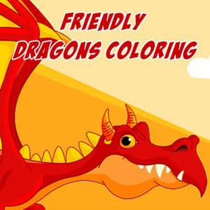 play Friendly Dragons Coloring