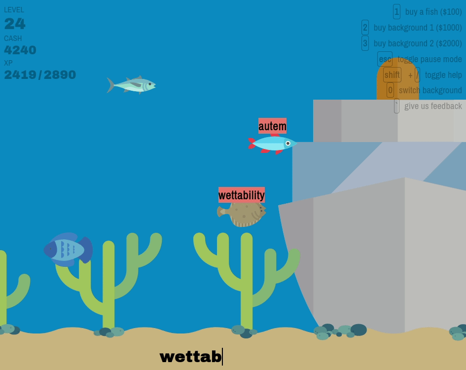 play Typing Aquarium