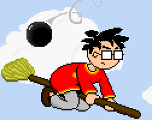 play Flying Wizard Broomstick Game