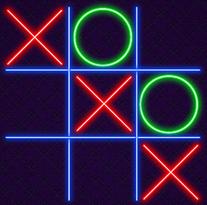 play Tictactoe - Neon Edition