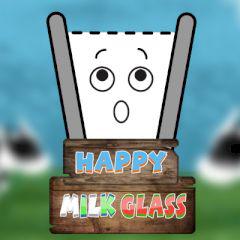 play Happy Milk Glass