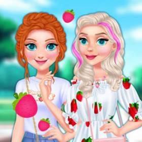 play Sisters Strawberry Outfits - Free Game At Playpink.Com