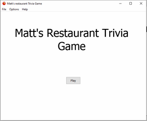 play Matt'S Restaurant Trivia Game