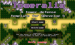 play Gdevelop - Toweralia - A Tower Defense Template