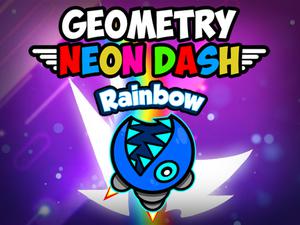 play Geometry Neon Dash Rainbow