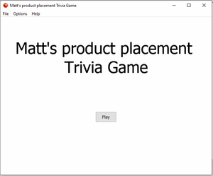 play Matt'S Product Placement Trivia Game