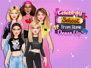 play Celebrity School From Home Dress Up