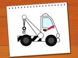 play Coloring Book Excavator Trucks