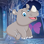 Lovable Infant Rhino Escape