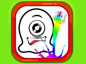 play Coloring Book Alien Family