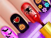 play Glow Halloween Nails