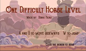 play One Difficult Horse Level