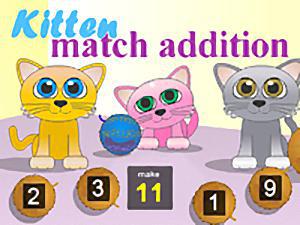 play Kitten Match Addition