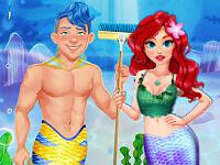 play Mermaid Underwater Sand Castle Deco