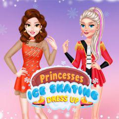 play Princesses Ice Skating Dress Up