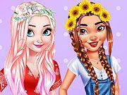 play Princesses Colorful Braids And Pedicure