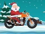 play Santa On Wheelie Bike