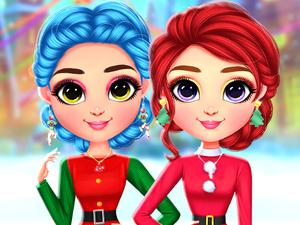 play Rainbow Girls Christmas Outfits