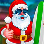 play Snow Surfing Santa Escape