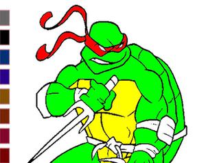 play Ninja Turtles Fans Coloring Game
